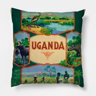 Uganda - Vintage Travel Pillow