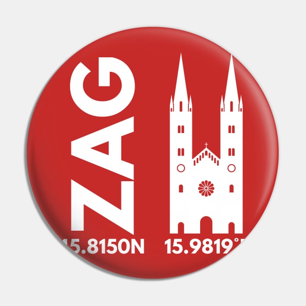 Zagreb Pin by ZdravieTees