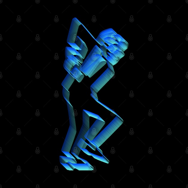 3D Neon Rudeboy Ska Man Design by DankFutura