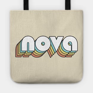 Nova - Retro Rainbow Typography Faded Style Tote