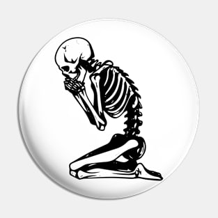 seeking forgiveness skeleton Pin