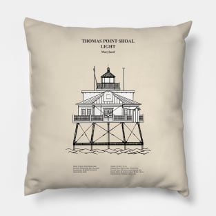 Thomas Point Shoal Light Lighthouse - Maryland - SBDpng Pillow