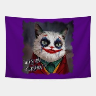 OG CLOWN CAT PARODY - Why So Curious? Tapestry