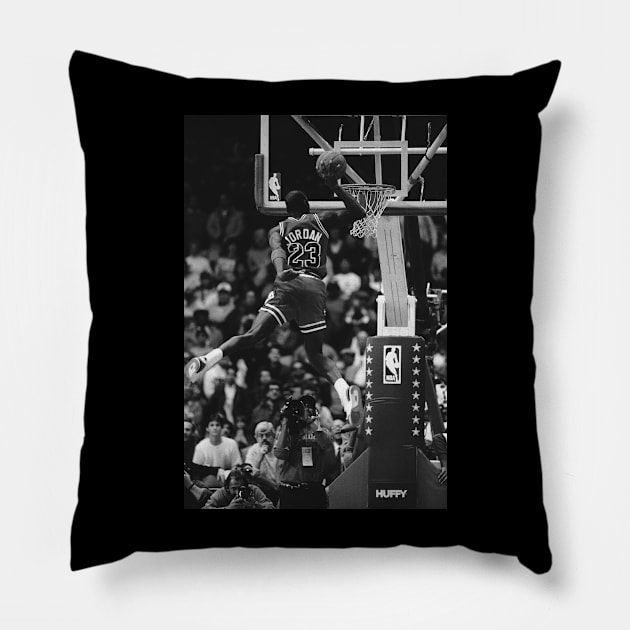 BASKETBALLART -JORDAN BLACK WHITE 1 Pillow by JORDAN-ART23