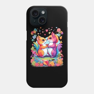 Kawaii Squirrel in Love Phone Case