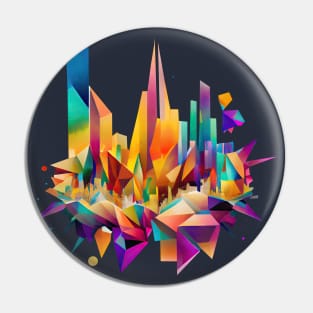 Colorful geometric Crystal Tokyo Pin