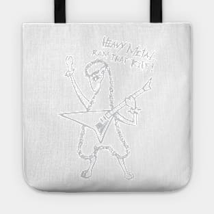 Heavy Metal Band Sheep Guitarist Guitar Playing  Pun Joke Tote