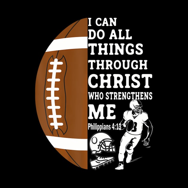 Motivational Bible Verse Christian Gifts Football by mccloysitarh