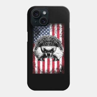 Patriotic Porcupine American Flag Phone Case