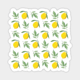 Lemon and green leaf Mediterranean vibe Magnet