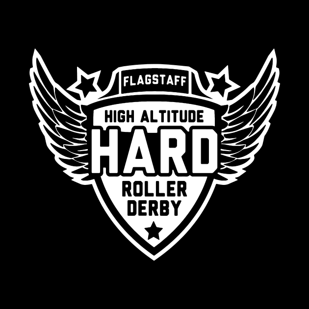 High Altitude Roller Derby White Logo by High Altitude Roller Derby 