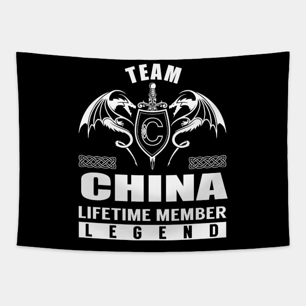 Team CHINA Lifetime Member Legend Tapestry by Lizeth