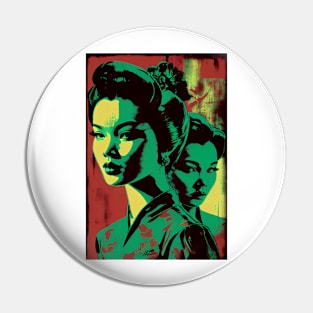 Vintage woman in pop-art style Pin