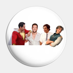 The many faces of Zachary Levi Pin