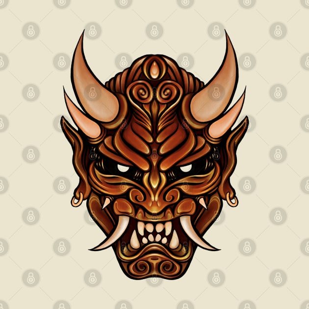 Rage of the Oni - Japanese Yokai Mask by MonoMano