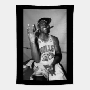 Michael Jordan Blurred Painting Tapestry