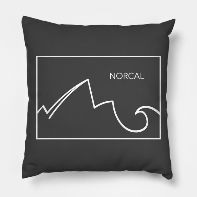 NorCal minimalist design Pillow by pholange