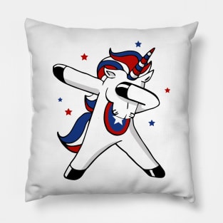 USA Dabbing Unicorn Pillow