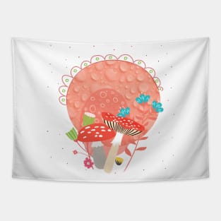 Colorful mushrooms Tapestry