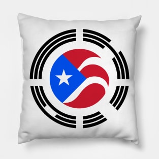 Puerto Rican Korean Multinational Patriot Flag Series Pillow