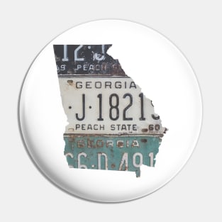 Vintage Georgia License Plates Pin