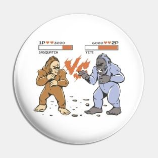 Epic Clash: Bigfoot vs Yeti Pin