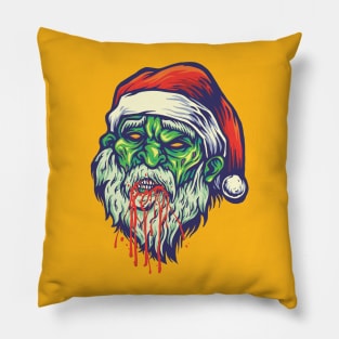 Zombie Santa - Happy Christmas and a happy new year! - Available in stickers, clothing, etc Pillow