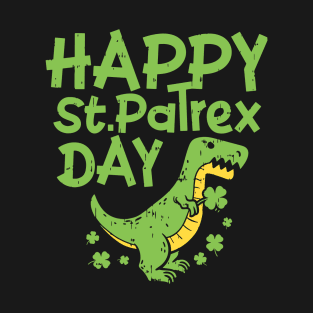 St Patrex Day Irish T-Rex St Patricks Day Dino Boy Kids T-Shirt