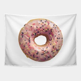 Isolated Pastel Pink Donut Tapestry