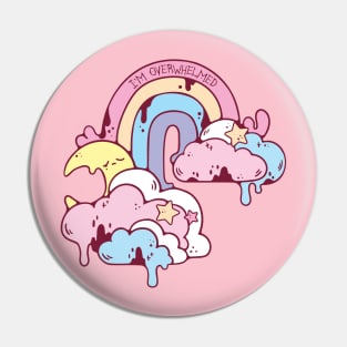 Overwhelmed Rainbow Pin