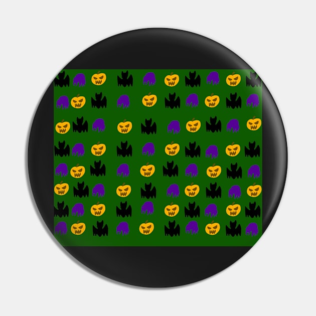 Halloween Pattern Pin by CactusMonsters