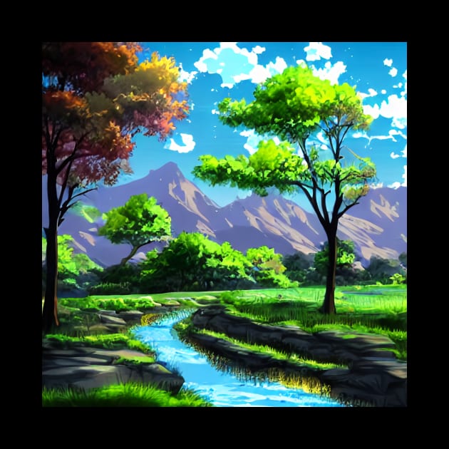 Anime Style Landscape by AI-Horizon 