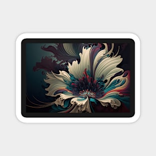 Abstract Floral Garden Botanical Print Magnet