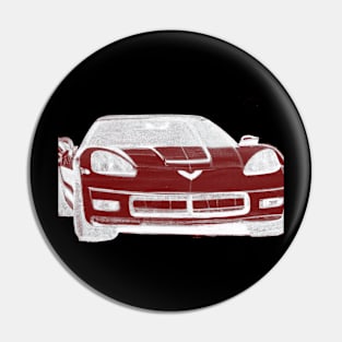 Chevrolet Corvette C6 red Pin