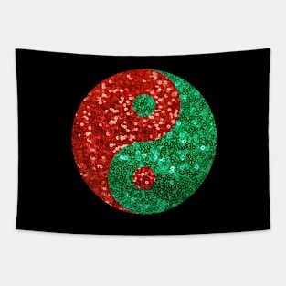 ugly christmas yin yang Tapestry