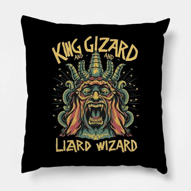 This Is King Gizzard & Lizard Wizard Pillow by Aldrvnd