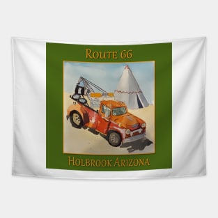 Holbrook Arizona Route 66 Tee Pee and Wrecker Tapestry