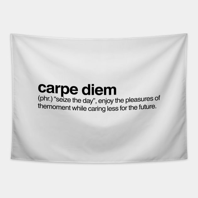 Carpe Diem Tapestry by Onomatophilia