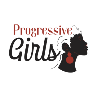 progressive girls template silhouette design texts decor T-Shirt