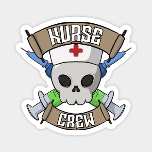 Nurses crew Jolly Roger pirate flag Magnet