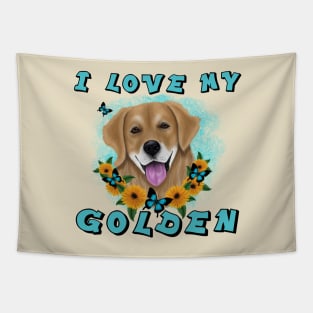 I LOVE MY GOLDEN Tapestry