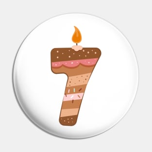 Cake number 7 Pin