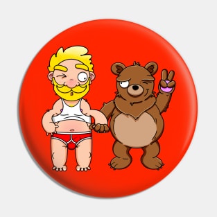 Bear Lover Blond (No Text) Pin