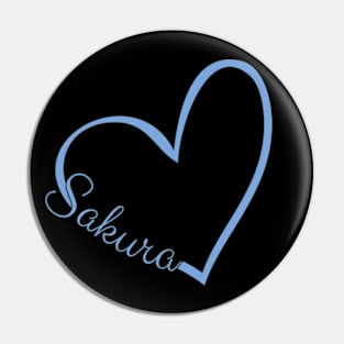 Sakura Le Sserafim Heart Pin