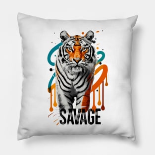 Tiger - Bauhaus style Pillow