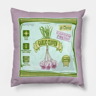 Garlic cloves growing veggies Pillow