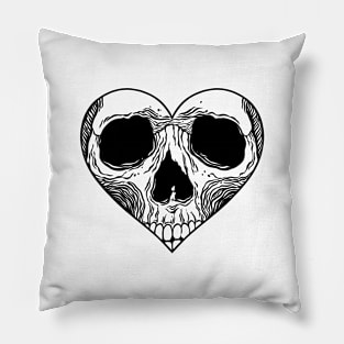 Heart Skull Pillow