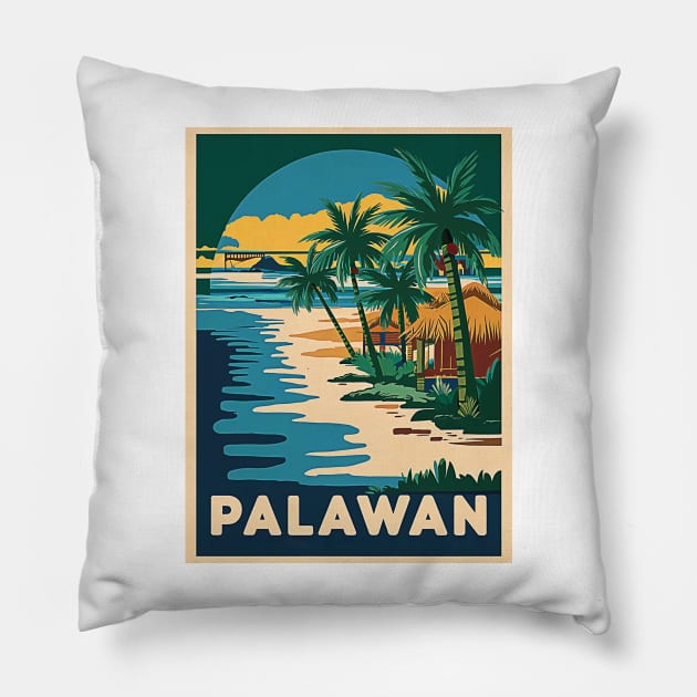 Palawan Island Philippines Pillow by likbatonboot