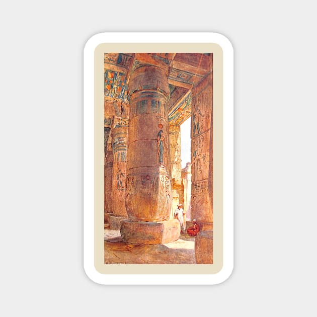 In The Temple Of Ramses III, Medinet Habu in Egypt Magnet by Star Scrunch