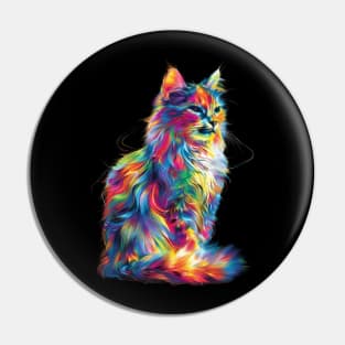 Cat Rainbow Festival Fashion Pin